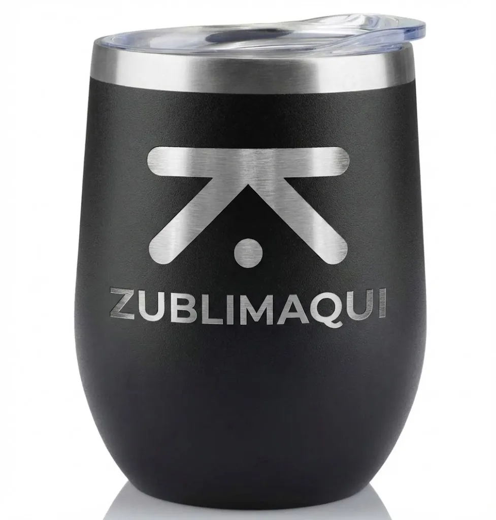Termo Vinero 12 Oz Grabado Laser (Negro)