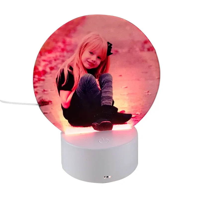 Lampara Acrilica Luz LED Personalizada (Sublimada)