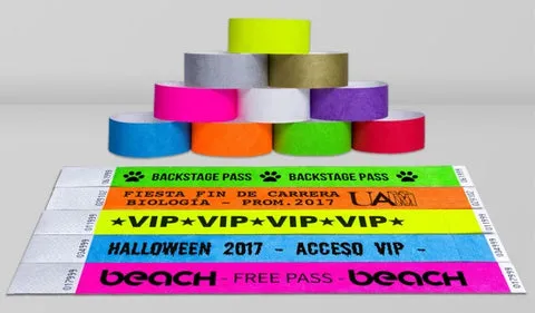 Brazalete Tyvek Personalizadas (50 Unidades)