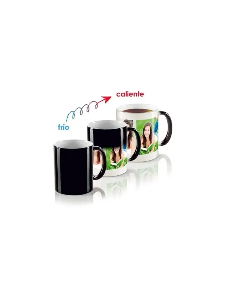 Taza Mágica 11 Oz Sublimada (Negro)
